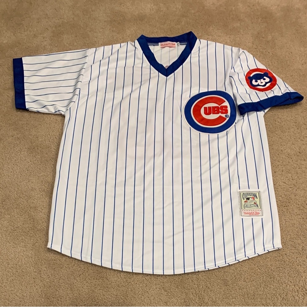 Ryne Sandberg Chicago Cubs Jersey Mens XL NWT 1980’s White Pinstripe